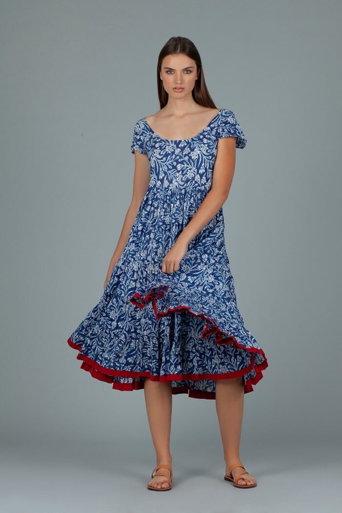 Φόρεμα Pranella Floral Blue AN 314-C - Image 1