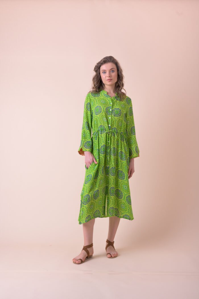 Φόρεμα Clara Charkhi Lime AN 842-B - Image 3