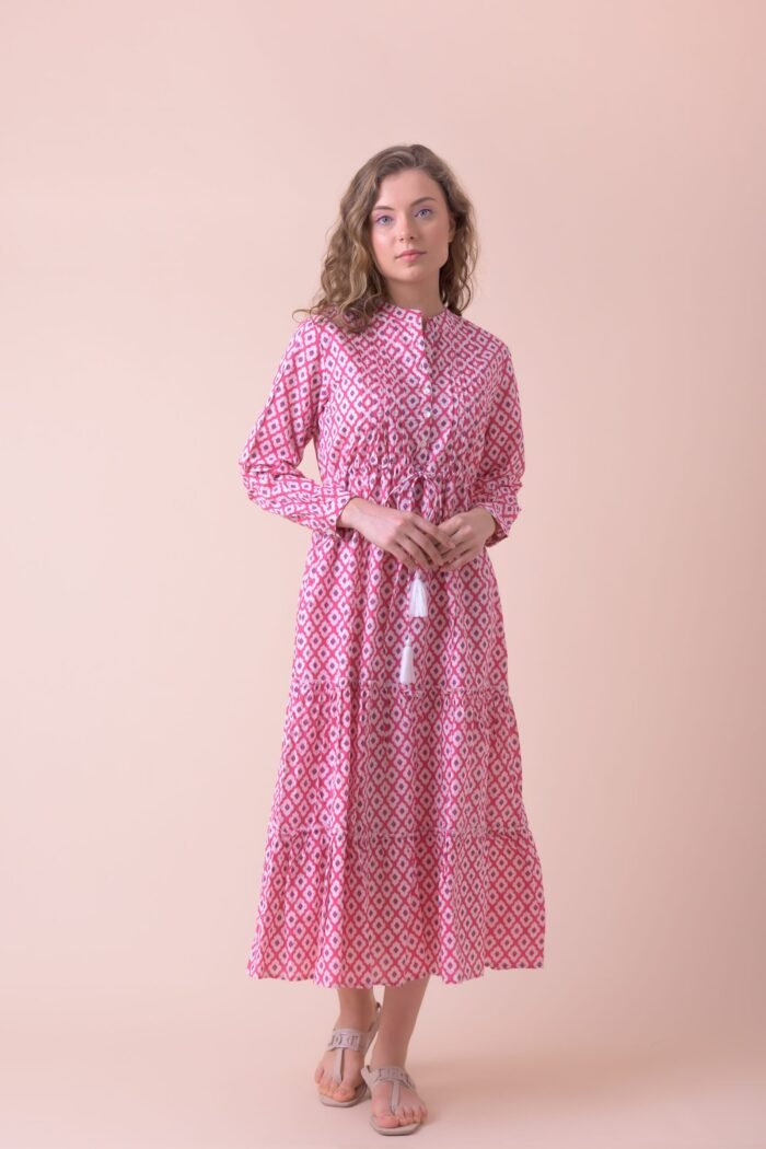 Φόρεμα Corfu Habibi Pink AN 847-B - Image 3