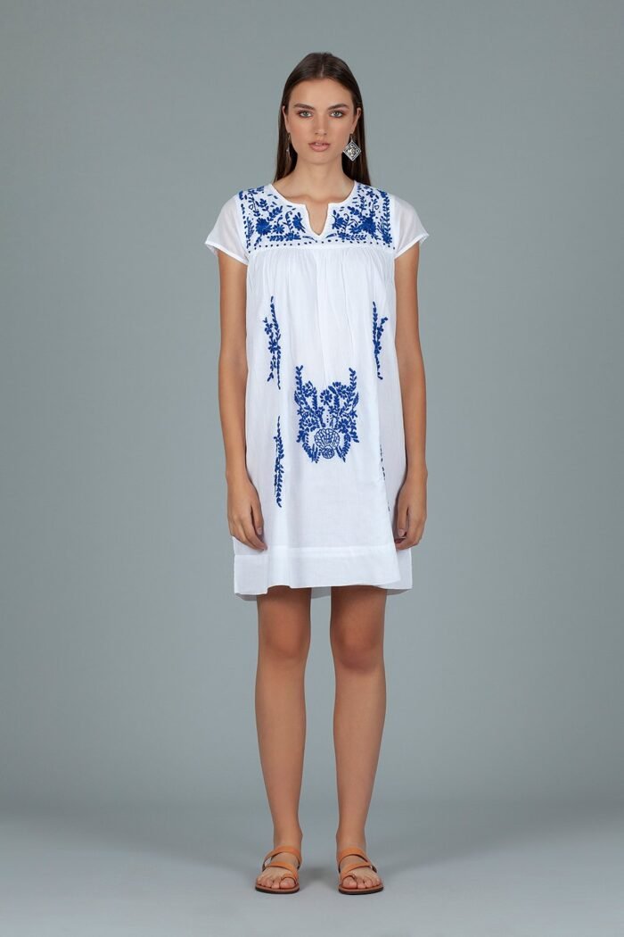 DMD Μπλέ Φόρεμα Embroidery DMD 933 - Image 1