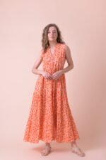 Geisha Halo Coral Dress AN 836-B