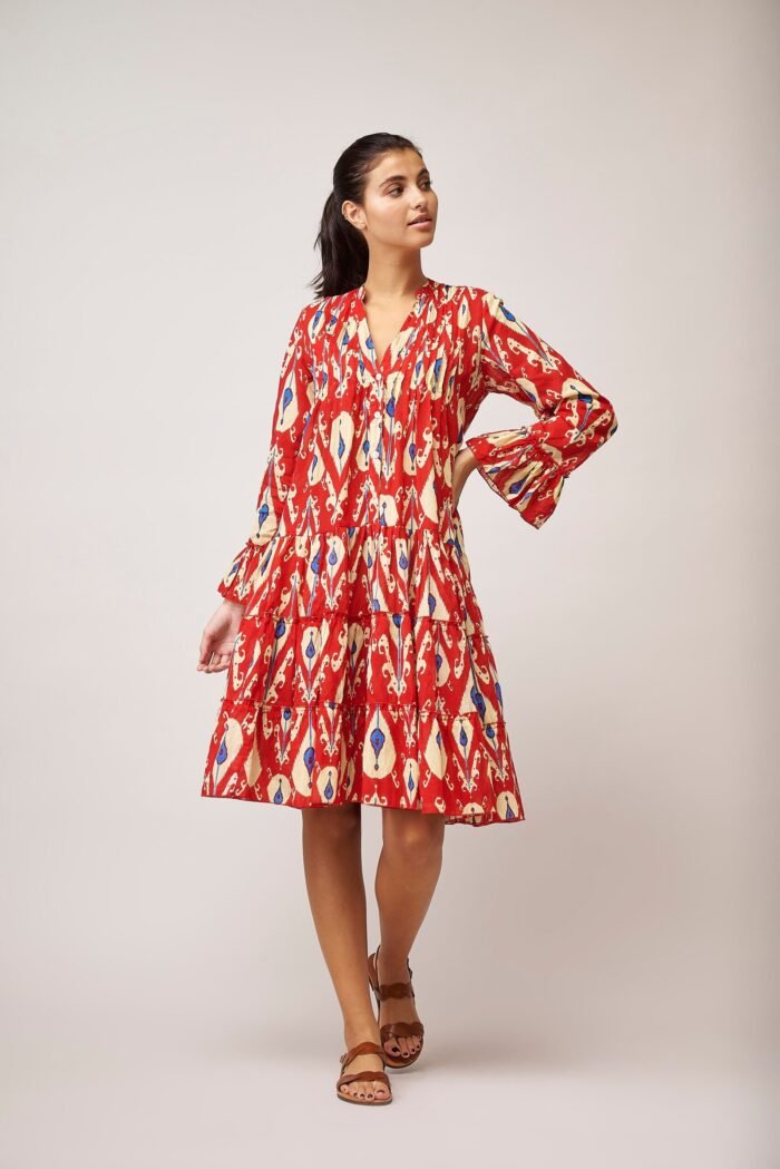 Φόρεμα Lobster Ikat Red AN 625-D - Image 2