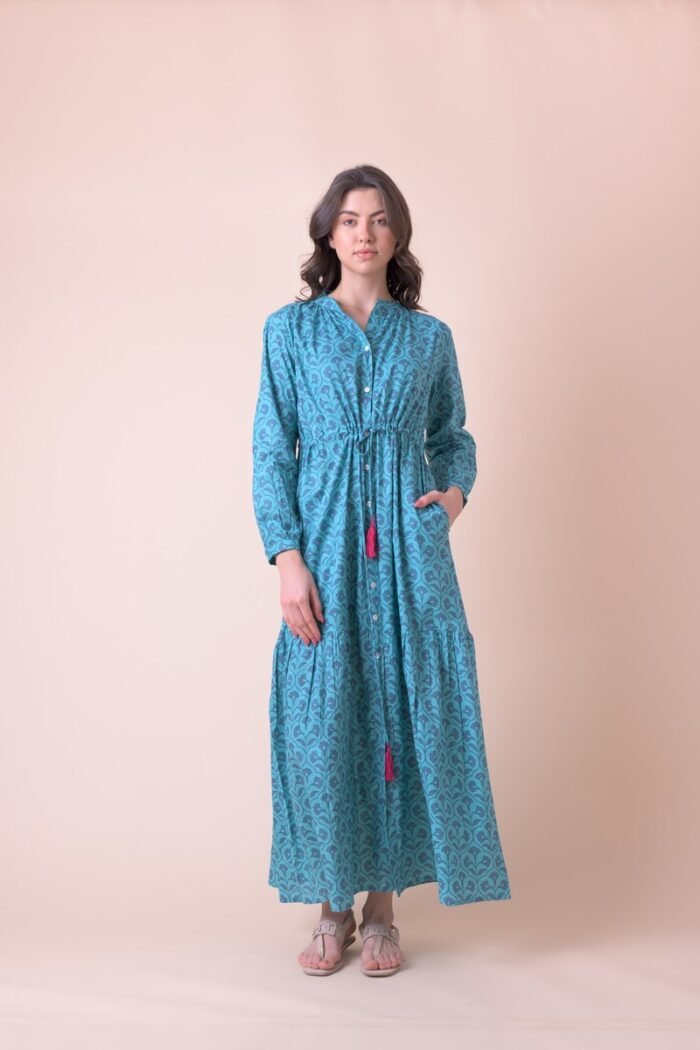 Φόρεμα Nightingale Kajri Teal Grey AN 849-A - Image 2