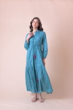Φόρεμα Nightingale Kajri Teal Grey AN 849-A - Image 3