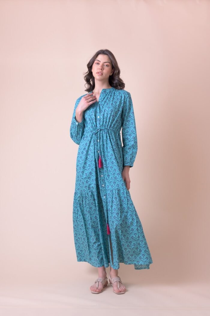 Φόρεμα Nightingale Kajri Teal Grey AN 849-A - Image 3