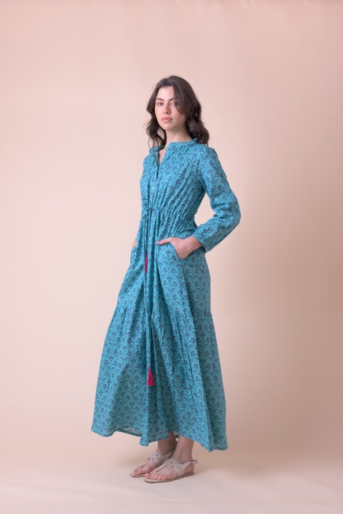 Φόρεμα Nightingale Kajri Teal Grey AN 849-A - Image 4