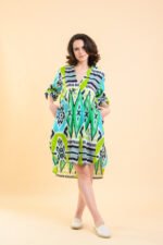 Φόρεμα Marco Parker Ikat Lime AN 1023-B