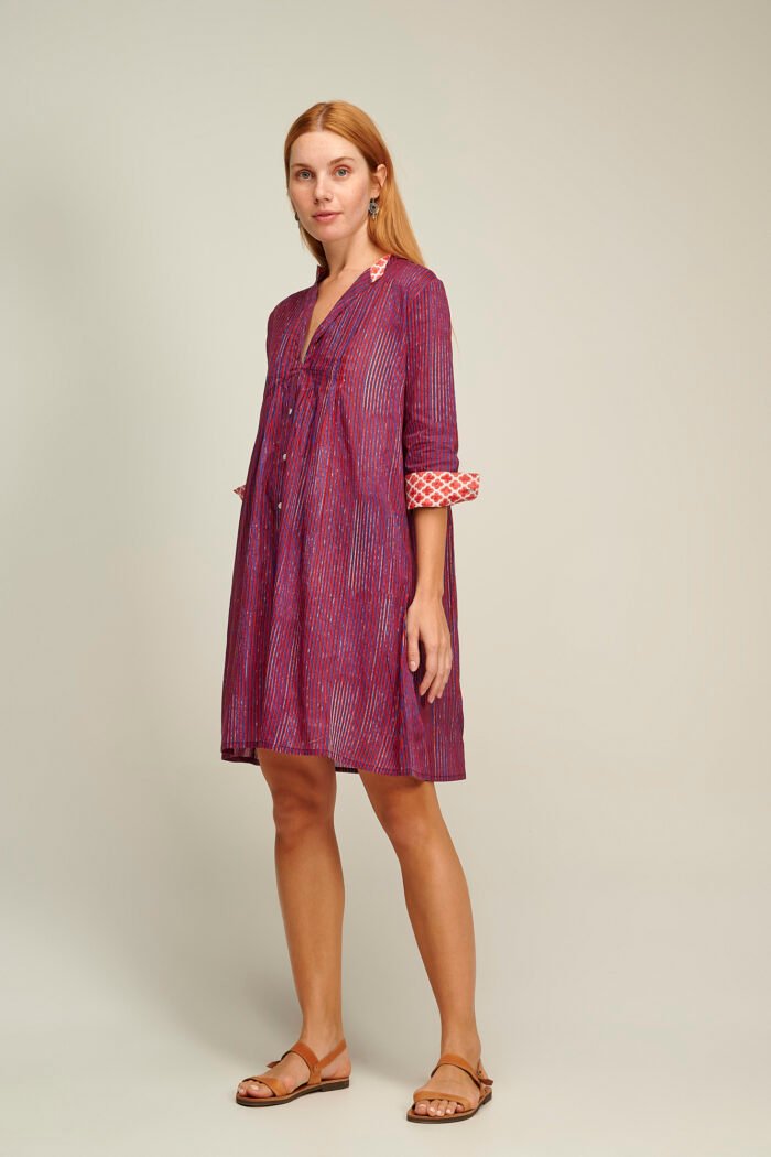 Φόρεμα Tania Red Blue Stripe AN 435-D - Image 1