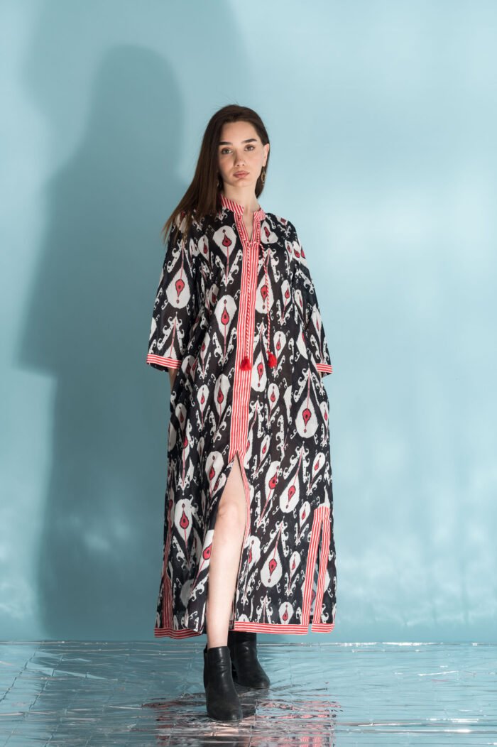 Καφτάνι Tabitha Minx Ikat Black AN 620-A - Image 1