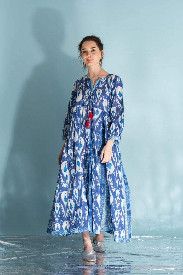 Φόρεμα Corola Minx Ikat Blue AN 633-B - Image 1