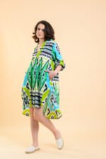 Φόρεμα Marco Parker Ikat Lime AN 1023-B - Image 4