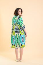 Φόρεμα Marco Parker Ikat Lime AN 1023-B - Image 3