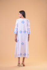 Φόρεμα Zydus White Blue NE 7030 - Image 4